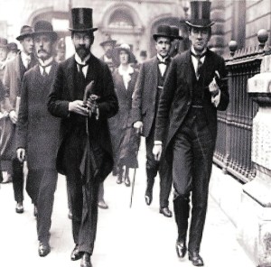 Gavan Duffy arriving at the Royal Courts for the Casement trial